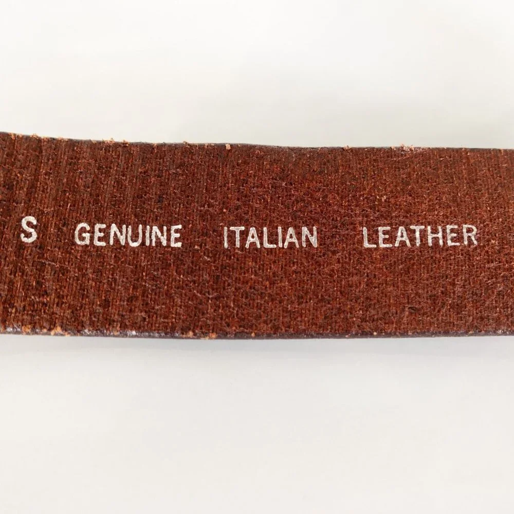 Y2K Italian Genuine Leather Belt Womens XS‎ Chocolate Old Money KENNETH COLE